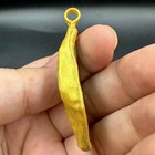 Genuine Ancient Roman Pendant With Roman Glass Fragment With Rare Patina