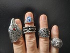 12pc Mixed Metal Jewelry Lot few Gold silver Plated Chain  Cross Pendant  Rings