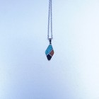 16     Native American Sterling 925 Silver Necklace Turquoise Coral Pendant