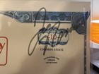 Joe Namath Autographed Stock Certificate Of Broadway Joe   s Jsa New York Jets