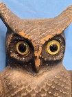 Vintage Swisher Soules Paper Mache 2 Sided Owl Decoy 14 