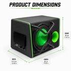 10  3800w Max 300w Rms Powered Car Subwoofer Box Built-in Amp Wiring Kit
