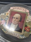 Webster Cigars Old Advertising Glass Change Ash Tray Sign Vintage Glass