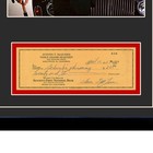 Steve Mcqueen Reproduction Signed Cancelled Check  Framed Display