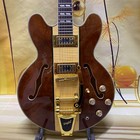 Es 335 Jazz Electric Guitar Brown Semi Hollow Body With Flame Maple Top