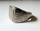 Rare   Dated 1940 Masonic Ring Stainless   Nickel -11 1 2   Hand Engraved