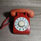 Vintage Rotary Telephone Bell Systems Western Electric Red