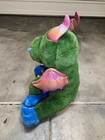 Dan Dee Large Jumbo Green Sitting Dragon With Blue Baby Plush Stuffed Toy Gift
