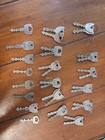 32 Key Lot Master Lock Padlock Keys Flat Antique Vintage Old Large Locksmith 