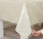 Heavy Duty Clear Plastic Tablecloth Protector 100  Waterproof Table Cloth O