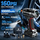 Car Air Tire Inflator Portable Compressor Digital Electric Auto 160psi 21v