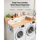 Uimoso Wooden Laundry Countertop With Shelf   2 Drawers  54x27 5 In  Burlywood