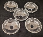 Set Of 5 Crystal Bobeche For Chandelier 4-inch Glass Bobeches 10 Pin Holes