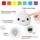 Water Drops Shaped Led Night Light Silicone 7 Color Cute Desk Lamp Gift