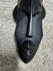 Wood Mask Hand-carved African Tribal Primitive Wall Hang 18x5    Made In Ghana