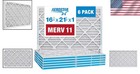 Merv 11 Pleated Air Filters 6-pack - Captures Dust   Allergens Efficiently