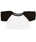 White Tee W  Black Sleeves Outfit Teddy Bear Clothes Fits Most 14 -18  Build-a-b