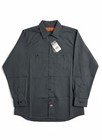 Dickies Mens Charcoal Grey Long Sleeve Twill Button Up Work Uniform Shirt Large