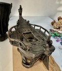 1860   s Antique Japanese Bronze Treasure Ship Meiji Period Takarabune Civil War E