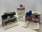 3 Ertl Diecast Banks  Shell 1935 Mack  Coastal 1918 Model T  Crown 1931 Hawkeye