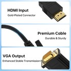 Hdmi To Vga Cable Adapter  Gold-plated  6 Feet Male To Malecord For Computer    