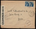 Algeria To Switzerland -  2  Wwii 1943 Censor 1097   6616 2  Blue 2 Franc Sc 142
