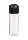 2 5ml Small Clear Glass Vials With Black Screw Cap   12 Count  