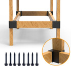 Heavy Duty Workbench Bracket Kit - 8 Pcs Steel 3-way Right Angle Corner Brackets