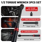 1 2  Torque Wrench Snap Socket Professional Drive Click Type Ratcheting