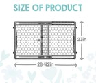 New   Pressure Mounted Adjustable Plastic Doorway Baby Safety Gate 28-42 In Gray