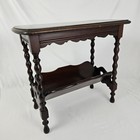 Antique Library Bookshelf Table Mahogany Wood Hall Stand Console Victorian