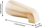 New Sento 10838 Slip On Gold Universal Bathroom Tub Spout W o Diverter Satin Bra