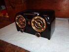 Mcm Brown Vintage 1952 Zenith Deluxe Owl Eyes Bakelite Tube Radio Plays