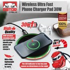 30w Wireless Phone Charger Pad Dock Fast Charge For Samsung Iphone Lg Universal