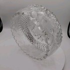 Rare 8  Vintage Bohemia Czech Sharp Cut To Clear Crystal  Bowl centerpiece