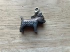 Vintage 1940 s Ideal Dog Food Good Luck Metal Charm Advertising Figure Keychain