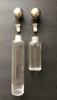 Set Of 2 Vintage  Glass  Perfume Bottles With Stoppers Victorian Art Deco