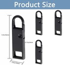 Deoward Zipper Pull Replacement Metal Handle Mend Fixer Tab Black 