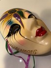 Vintage Ceramic Mardi Gras Mask Hand Painted Celebration Costume