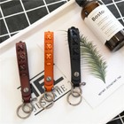 Leather Key Chain Metal Men New Car Ring Key Fob Creative Gift Keychain Keyring
