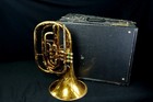 King 1122 Marching French Horn - Rough Finish  Hard Case Included
