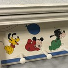 Vintage 1984 Disney Babies Wood Wall Shelf Coat Rack 5 Peg Nursery Decor