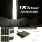  120 Inches Long Extra Long Linen Curtains 40 w X 120 l  pack Of 2  Olive Green