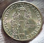 1942-d Mercury Silver Dime Uncirculated Free Shipping 