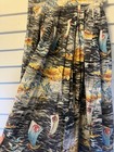 Vintage 1950s Novelty Print Skirt Nautical Boat Asian Scene Rare