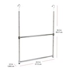 Oceanstar 2-tier Portable Adjustable Closet Hanger Rod  Chrome