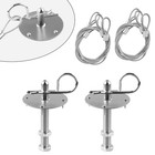Hood Pins Kit For Car  Stainless Steel  Universal Engine Hood Pins Silver