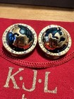 Kjl Kenneth J Lane Gold Tone Globe Clip On Earrings 3139
