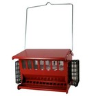 Bird Feeder Squirrel Proof Heavy Duty Metal Hanger Double Sided Hopper Red
