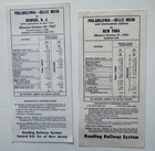 Lot  2  1965 67 Rr Train Timetable Cards Reading Railway Philadelphia Nyc Newark